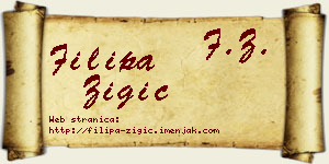 Filipa Žigić vizit kartica